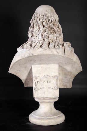 Stone Bust Leonardo Da Vinci Greek Roman Prop Resin Decor - LM Treasures 