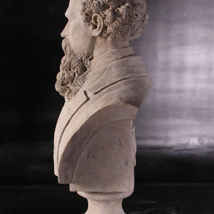 Charles Dickens Stone Bust Life Size Statue - LM Treasures 