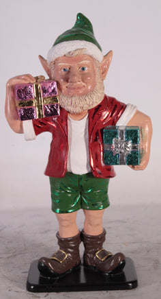 Small Sunny Elf With Two Gifts Life Size Statue - LM Treasures 