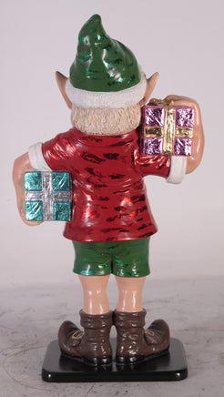 Small Sunny Elf With Two Gifts Life Size Statue - LM Treasures 