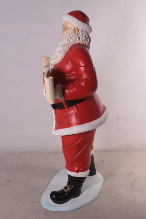 Small Santa Claus Holding Christmas Banner Statue - LM Treasures 