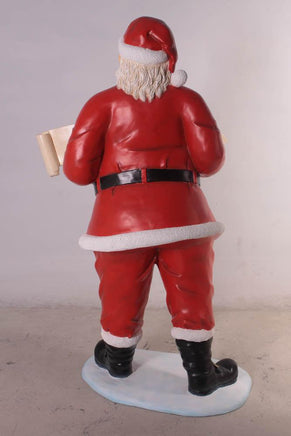 Small Santa Claus Holding Christmas Banner Statue - LM Treasures 