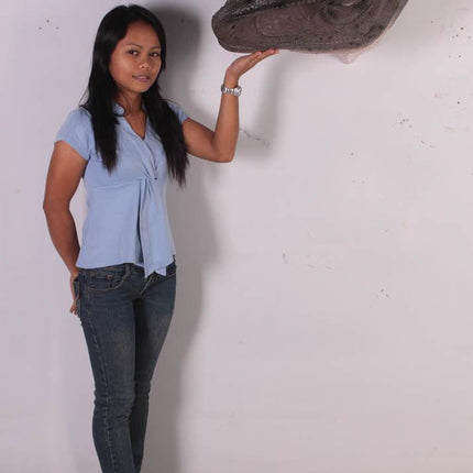 Allosaurus Dinosaur Head Life Size Statue - LM Treasures 