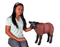 Brown Baby Texelaar Lamb Life Size Statue - LM Treasures 