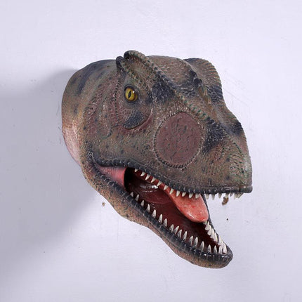 Allosaurus Dinosaur Head Mouth Open Life Size Statue - LM Treasures 