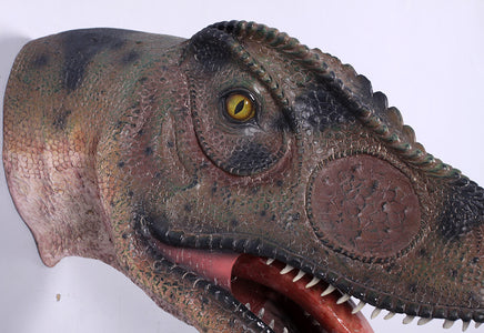 Allosaurus Dinosaur Head Mouth Open Life Size Statue - LM Treasures 