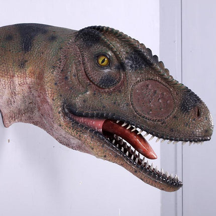 Allosaurus Dinosaur Head Mouth Open Life Size Statue - LM Treasures 