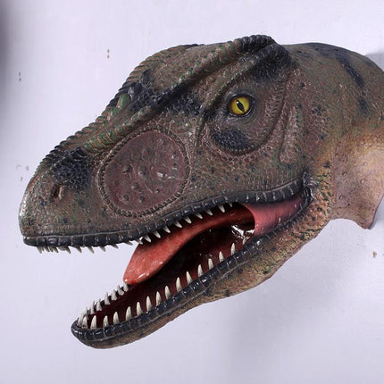 Allosaurus Dinosaur Head Mouth Open Life Size Statue - LM Treasures 