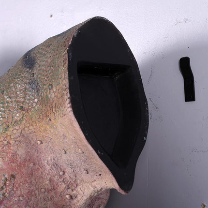 Allosaurus Dinosaur Head Mouth Open Life Size Statue - LM Treasures 