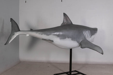 Great White Shark On Base Life Size Statue - LM Treasures 