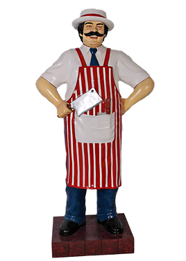 Butcher In Red Statue Life Size Display Prop - LM Treasures 