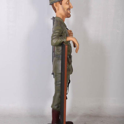 Soldier with Menu Board Life Size Statue - LM Treasures 