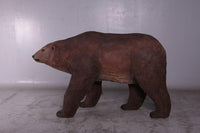 Brown Grizzly Bear Walking Life Size Statue - LM Treasures 