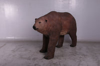 Brown Grizzly Bear Walking Life Size Statue - LM Treasures 