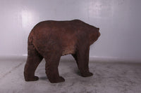 Brown Grizzly Bear Walking Life Size Statue - LM Treasures 