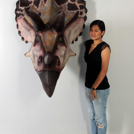 Triceratops Dinosaur Head Large Statue - LM Treasures 