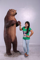 Brown Grizzly Bear Life Size Statue - LM Treasures 