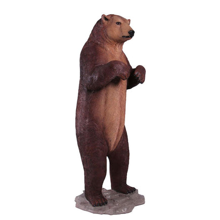 Brown Grizzly Bear Life Size Statue - LM Treasures 