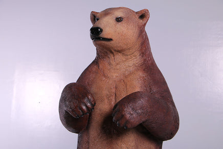 Brown Grizzly Bear Life Size Statue - LM Treasures 