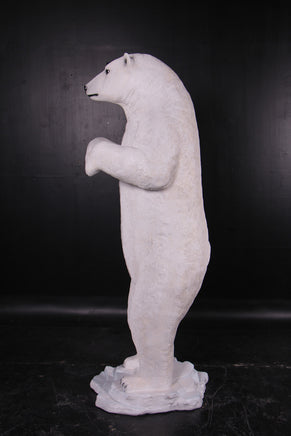 Standing Polar Bear On Base Statue - LM Treasures 