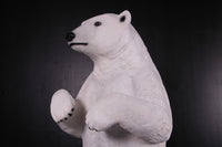 Standing Polar Bear On Base Statue - LM Treasures 