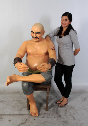 Sitting Pirate Moreno Life Size Statue - LM Treasures 
