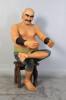Sitting Pirate Moreno Life Size Statue - LM Treasures 