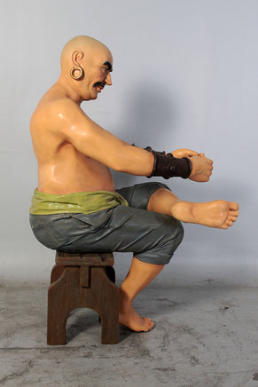 Sitting Pirate Moreno Life Size Statue - LM Treasures 