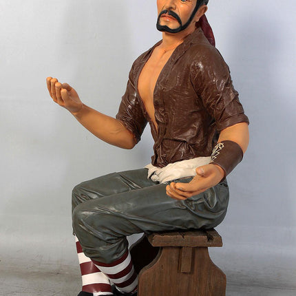 Sitting Pirate Carlos Life Size Statue - LM Treasures 