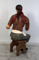 Sitting Pirate Carlos Life Size Statue - LM Treasures 