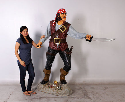 Pirate Captain Cristobal Life Size Statue - LM Treasures 