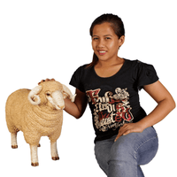 Baby Merino Ram Life Size Statue - LM Treasures 