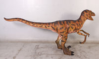 Brown Deinonychus Dinosaur Life Size Statue - LM Treasures 