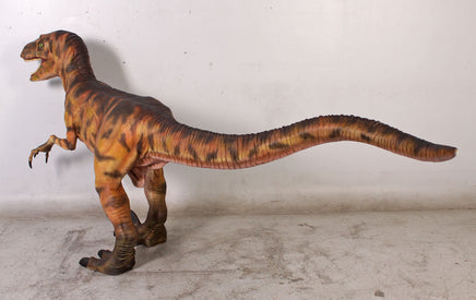 Brown Deinonychus Dinosaur Life Size Statue - LM Treasures 