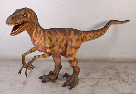 Brown Deinonychus Dinosaur Life Size Statue - LM Treasures 