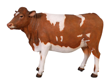 Guernsey Cow Life Size Statue - LM Treasures 