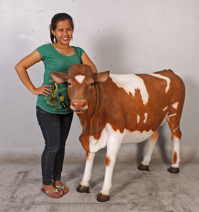 Guernsey Cow Life Size Statue - LM Treasures 