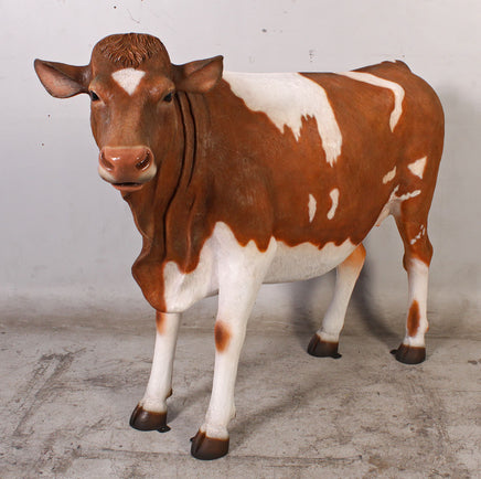 Guernsey Cow Life Size Statue - LM Treasures 