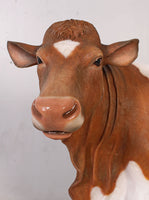 Guernsey Cow Life Size Statue - LM Treasures 
