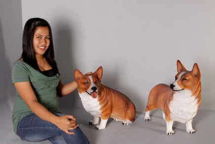 Corgi Standing Life Size Statue - LM Treasures 