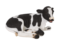 New Born Holstein Calf Laying Life Size Statue - LM Treasures 