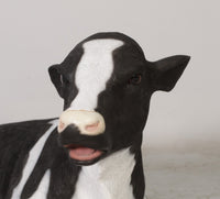 New Born Holstein Calf Laying Life Size Statue - LM Treasures 