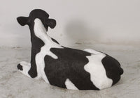 New Born Holstein Calf Laying Life Size Statue - LM Treasures 