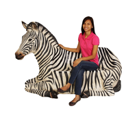 Zebra Bench Life Size Statue - LM Treasures 