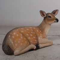 Laying Fawn Deer Life Size Statue - LM Treasures 