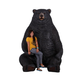 Jumbo Black Bear Life Size Statue - LM Treasures 
