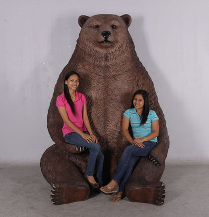 Jumbo Brown Grizzly Bear Life Size Statue - LM Treasures 