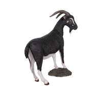 Black Billy Goat Life Size Statue - LM Treasures 