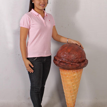 One Scoop Chocolate Ice Cream Over Sized Statue - LM Treasures 