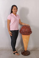 One Scoop Chocolate Ice Cream Over Sized Statue - LM Treasures 